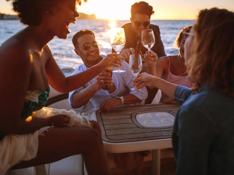 work function event on boat charter