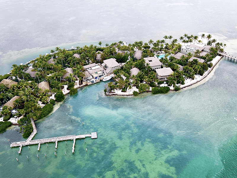 Florida keys resort aerial view