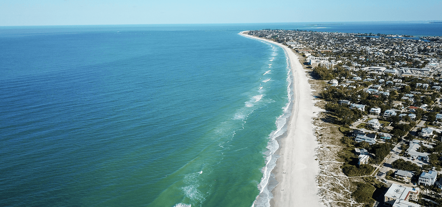 Bradenton FL beach shore skyline
