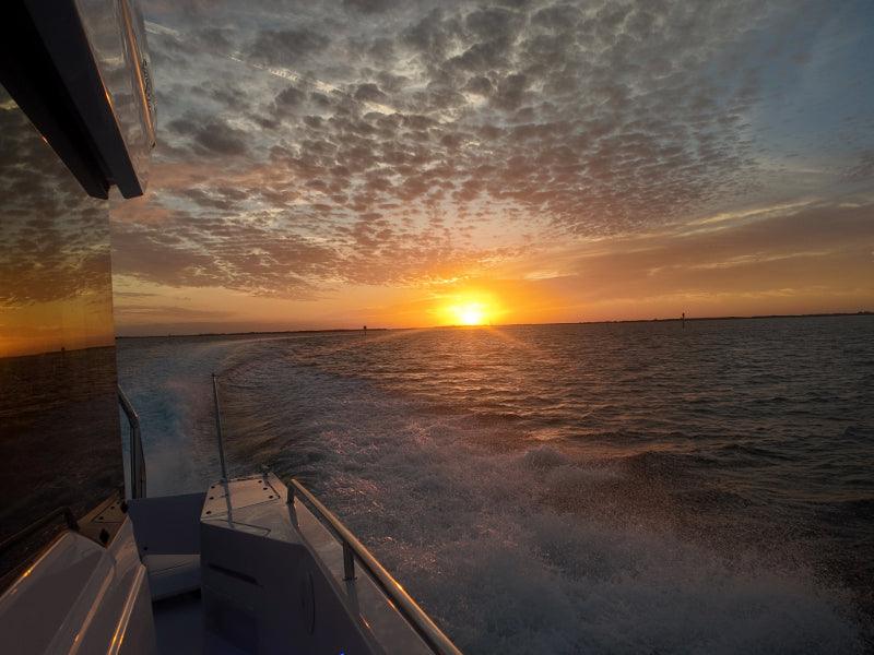 sunset tour by boat charter