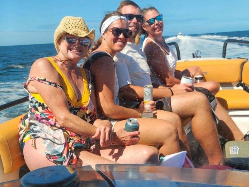 family group on charter boat tour