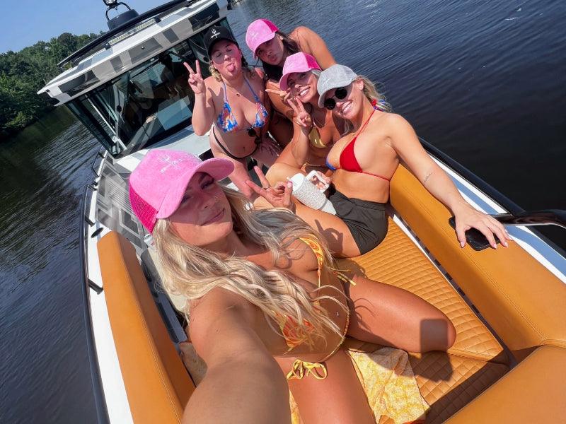 women on axopar charter boat