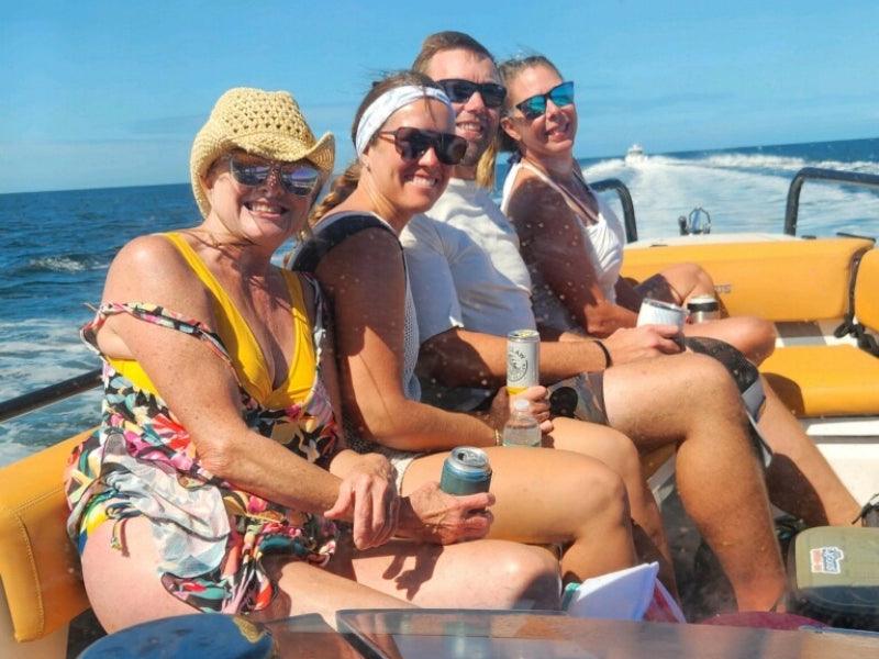 friend group on charter boat in Florida