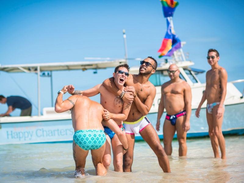 Key West pride party on boat charter