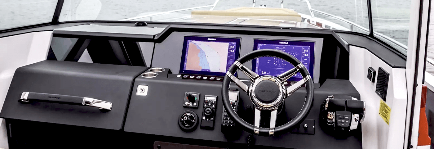 axopar 37 xc yacht dashboard interior