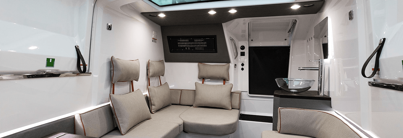 axopar 37 range yacht interior