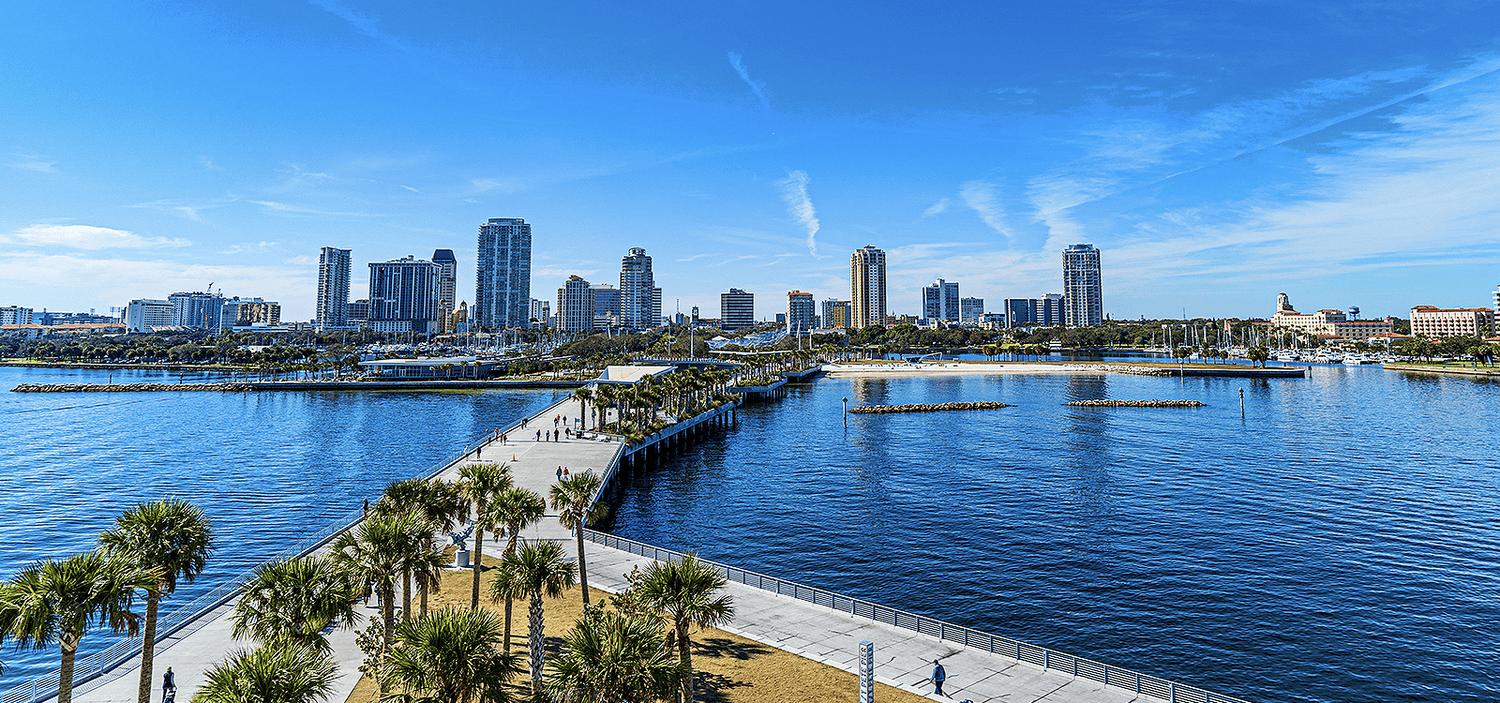 St Petersburg FL beach shore