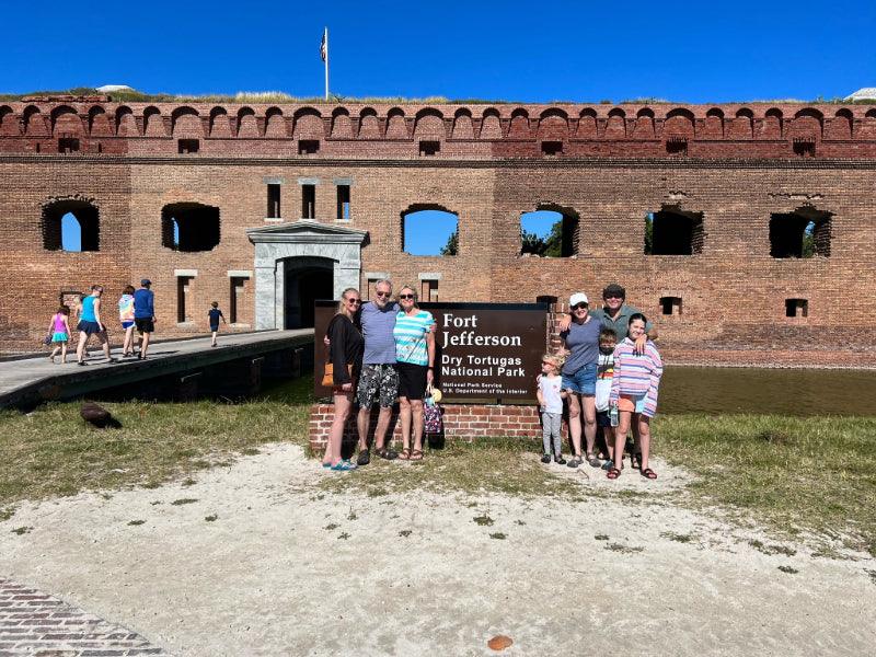 family group by Fort Jefferson Dry Tortugas National Park