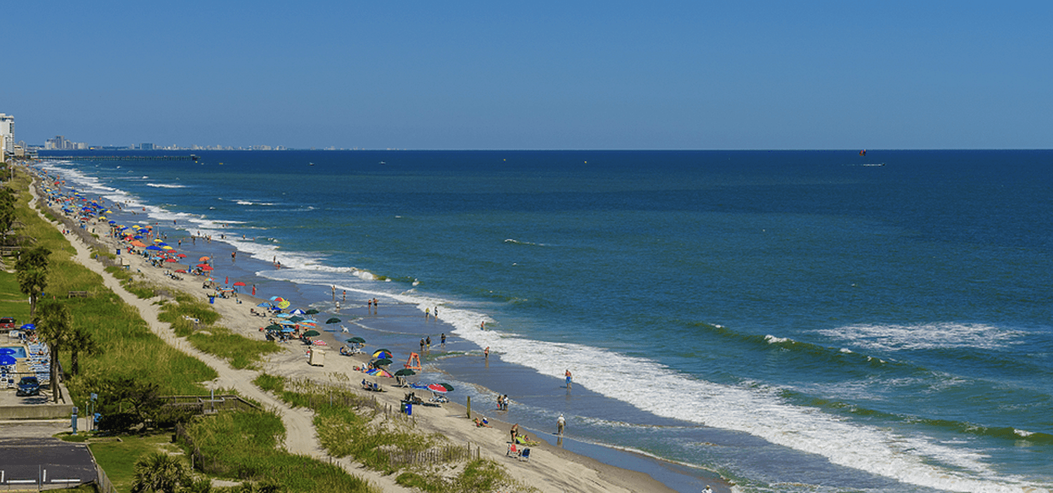 virginia beach shoreline aerial view