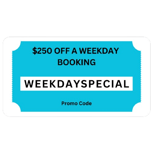 $250 blue coupon ticket weekday special