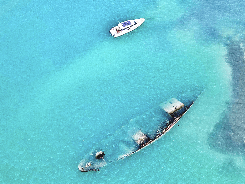boat charter tours ship wreckage