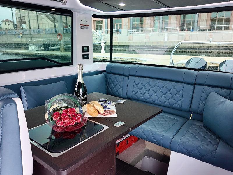 Brunch inside charter boat in Florida