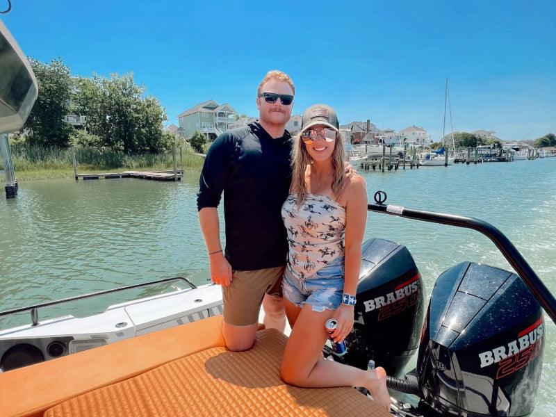 couple on charter boat in Florida