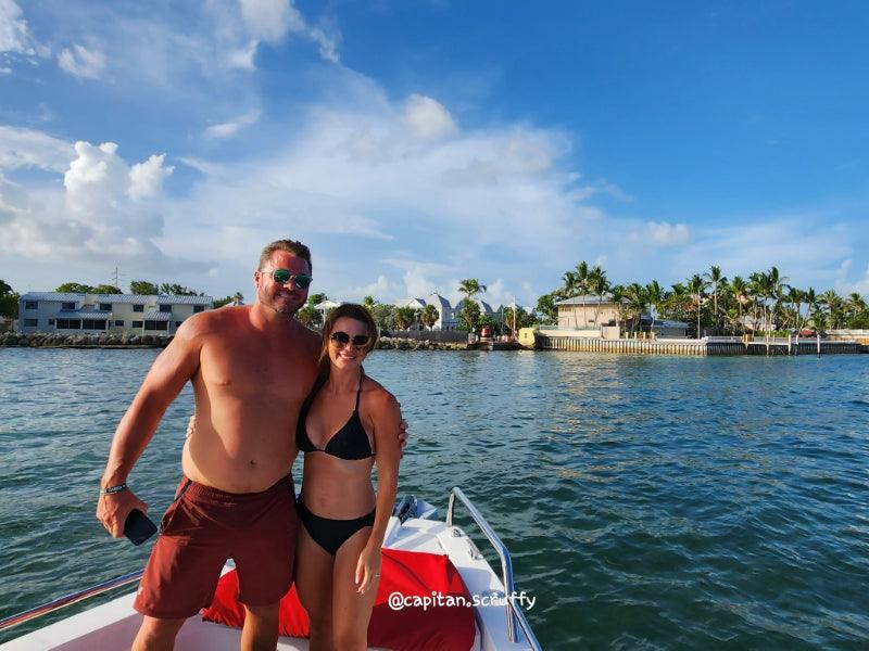 couple on charter boat in Florida