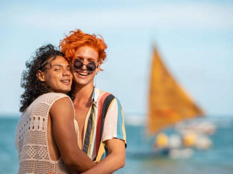 couple on boat charter