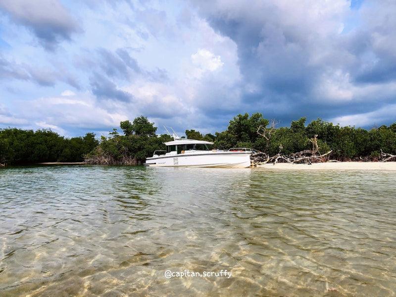 axopar charter boat by sandbar Florida