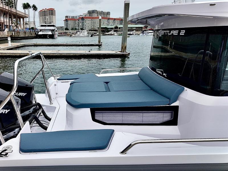 resting spot on boat by dock