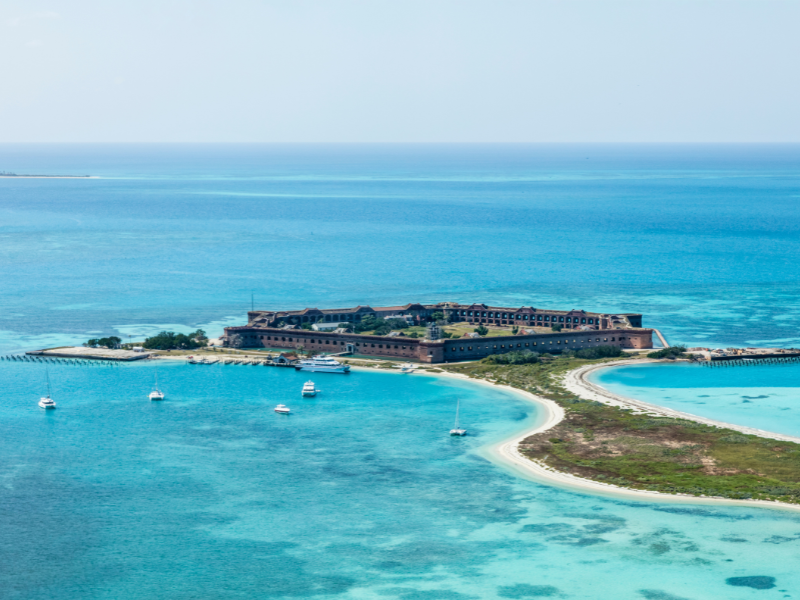 Aerial view of Dry Tortugas National Park