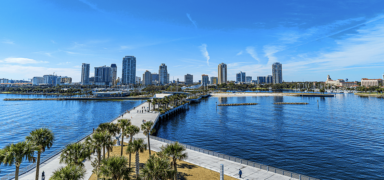 St Petersburg FL beach shore